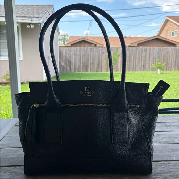 Kate Spade Black Leather Shoulder Bag - Picture 3 of 10